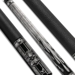 EVO FREEDOM POOL CUE - SHADOW FLAME - BLACK LEATHER WRAP